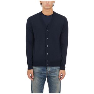 Paolo Pecora, Heren, Truien, Blauw, Maat: XL Wol,