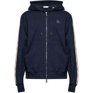 Burberry, Heren, Sweatshirts & Hoodies, Blauw, Maat: S Katoen,
