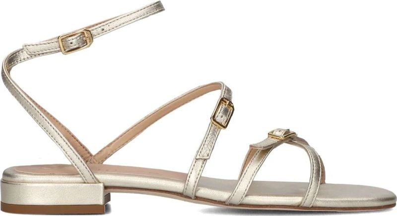 Unisa - Chisun - Sandalen - Geel - Leer - Gouden Metallic