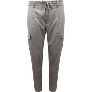 Peserico, Heren, Broeken, Grijs, Maat: M Wol,