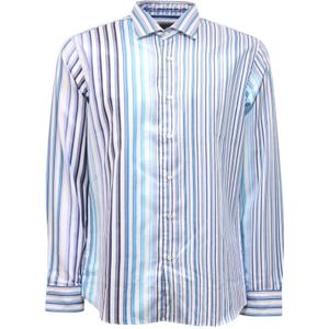 Etro, Heren, Overhemden, Blauw, Maat: M Katoen,