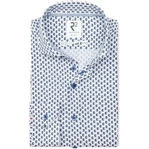 R2 Amsterdam, Heren, Overhemden, Blauw, Maat: S