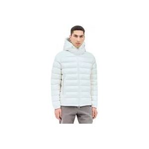 Moncler Chique donsjack met capuchon , White , Heren , Maat: 2XL