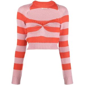 Marni, Dames, Truien, Roze, Maat: XS Wol,