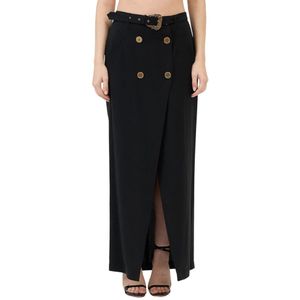 Versace Jeans Couture, Dames, Rokken, Zwart, Maat: S Linnen,