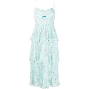 Self Portrait, Dames, Jurken, Blauw, Maat: XS Poliester,