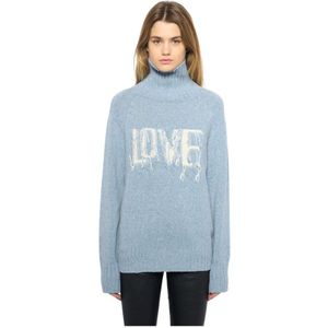 Zadig & Voltaire, Dames, Truien, Blauw, Maat: XS Wol,