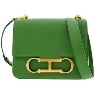 Carolina Herrera, Dames, Tassen, Groen, Maat: ONE Size Katoen,