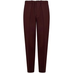 Jil Sander, Heren, Broeken, Bruin, Maat: XS Wol,