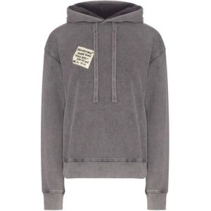 Diego Venturino, Heren, Sweatshirts & Hoodies, Grijs, Maat: M Katoen,