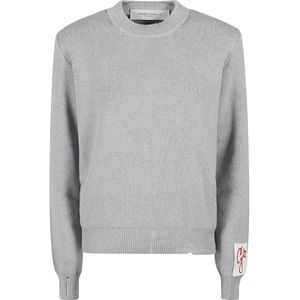 Golden Goose, Dames, Truien, Grijs, Maat: L Katoen,