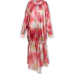 Diesel, Dames, Jurken, Rood, Maat: L Satijn,