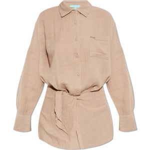 Melissa Odabash, Dames, Jurken, Beige, Maat: XL Katoen,