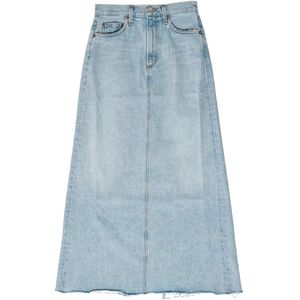 Agolde, Dames, Rokken, Blauw, Maat: W24 Denim,