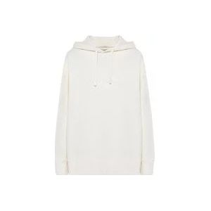 Autry Ecru Oversize Hoodie met Schaduw Logo , White , Dames , Maat: S