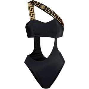Versace, Dames, Badkleding, Zwart, Maat: 2XL Polyamide,