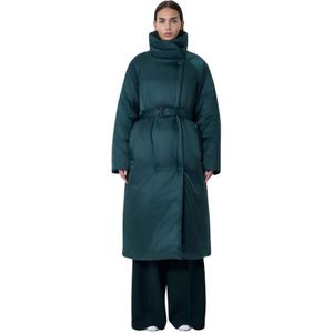 Lacoste, Dames, Mantels, Groen, Maat: S Leer,