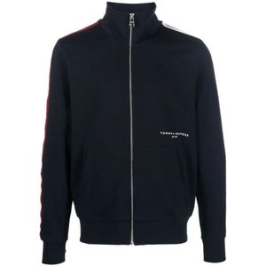 Tommy Hilfiger, Heren, Sweatshirts & Hoodies, Blauw, Maat: M Katoen,