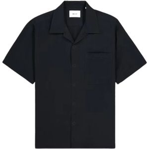 Nn07, Heren, Overhemden, Zwart, Maat: S