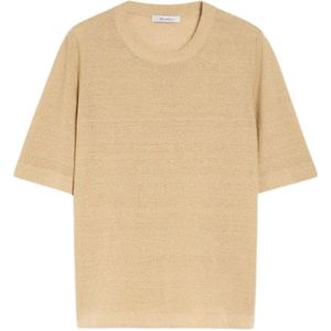Max Mara, Dames, Tops, Beige, Maat: M Linnen,