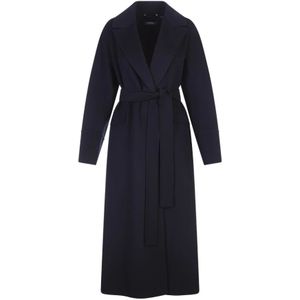 Max Mara, Dames, Mantels, Blauw, Maat: L Wol,