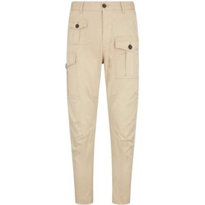 Dsquared2, Heren, Broeken, Beige, Maat: XL Katoen,