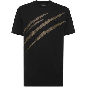 Plein Sport, Heren, Tops, Zwart, Maat: XS