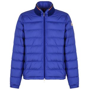 Moncler, Heren, Jassen, Blauw, Maat: L Wol,