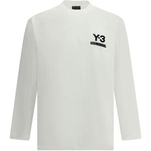 Y-3, unisex, Tops, Wit, Maat: M Katoen,