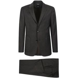 Zegna, Heren, Pakken, Grijs, Maat: M