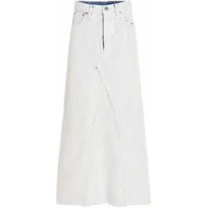 Maison Margiela, Dames, Rokken, Wit, Maat: 2XS Katoen,
