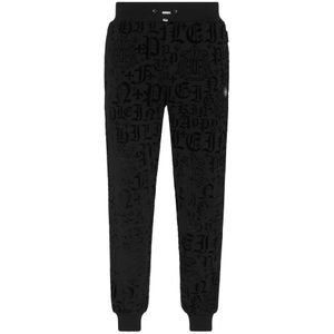 Philipp Plein, Heren, Broeken, Zwart, Maat: XL Katoen,