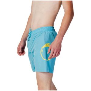 Trussardi, Heren, Badkleding, Blauw, Maat: S Poliester,