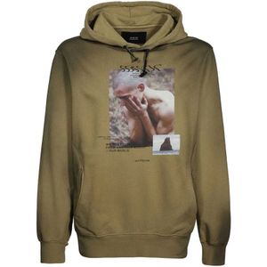 Iso.poetism, Heren, Sweatshirts & Hoodies, Groen, Maat: S Katoen,