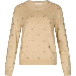 Liu Jo, Dames, Truien, Bruin, Maat: XL Viscose,