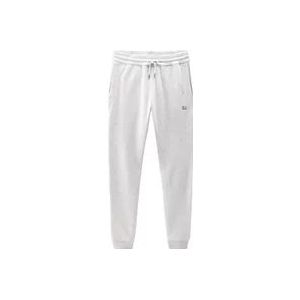 Woolrich Lichtgrijze Blend Sweatpants , Gray , Heren , Maat: M