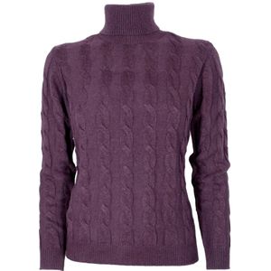 Cashmere Company, Dames, Truien, Paars, Maat: XS Kasjmier,