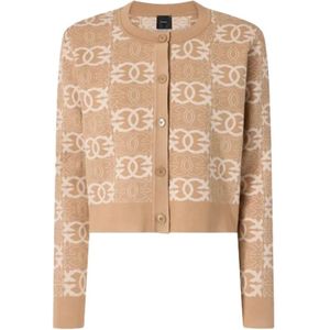 Pinko, Dames, Truien, Beige, Maat: L Leer,