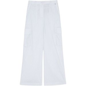 Twinset, Dames, Broeken, Blauw, Maat: M Satijn,