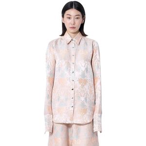 Dries Van Noten, Dames, Blouses & Shirts, Roze, Maat: S Viscose,