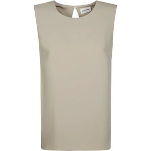 P.a.r.o.s.h., Dames, Tops, Beige, Maat: M Zijde,