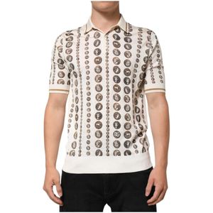 Dolce & Gabbana, Heren, Tops, Wit, Maat: S Zijde,