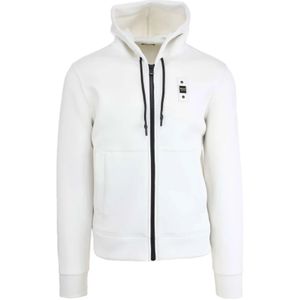 Blauer, Heren, Sweatshirts & Hoodies, Wit, Maat: M Poliester,