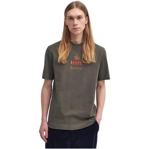 Barbour, Heren, Tops, Groen, Maat: XL Katoen,