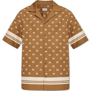 Moncler, Heren, Overhemden, Bruin, Maat: S Katoen,