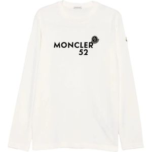 Moncler, Heren, Tops, Wit, Maat: L Katoen,