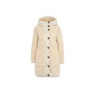 Woolrich Beige Parka Aw24 Dameskleding , Beige , Dames , Maat: M