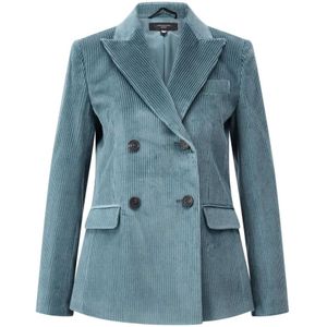 Weekend Max Mara, Dames, Jassen, Blauw, Maat: XS Katoen,