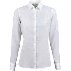 Stenströms, Dames, Blouses & Shirts, Wit, Maat: M Linnen,