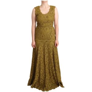 Dolce & Gabbana - Lace Maxi Dress - Bruin - Jurk